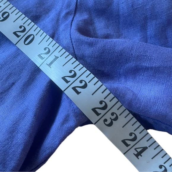 Lauren Ralph Lauren Linen Top Button Front Monogram Shirt Women’s Size XL A7 - Picture 5 of 8